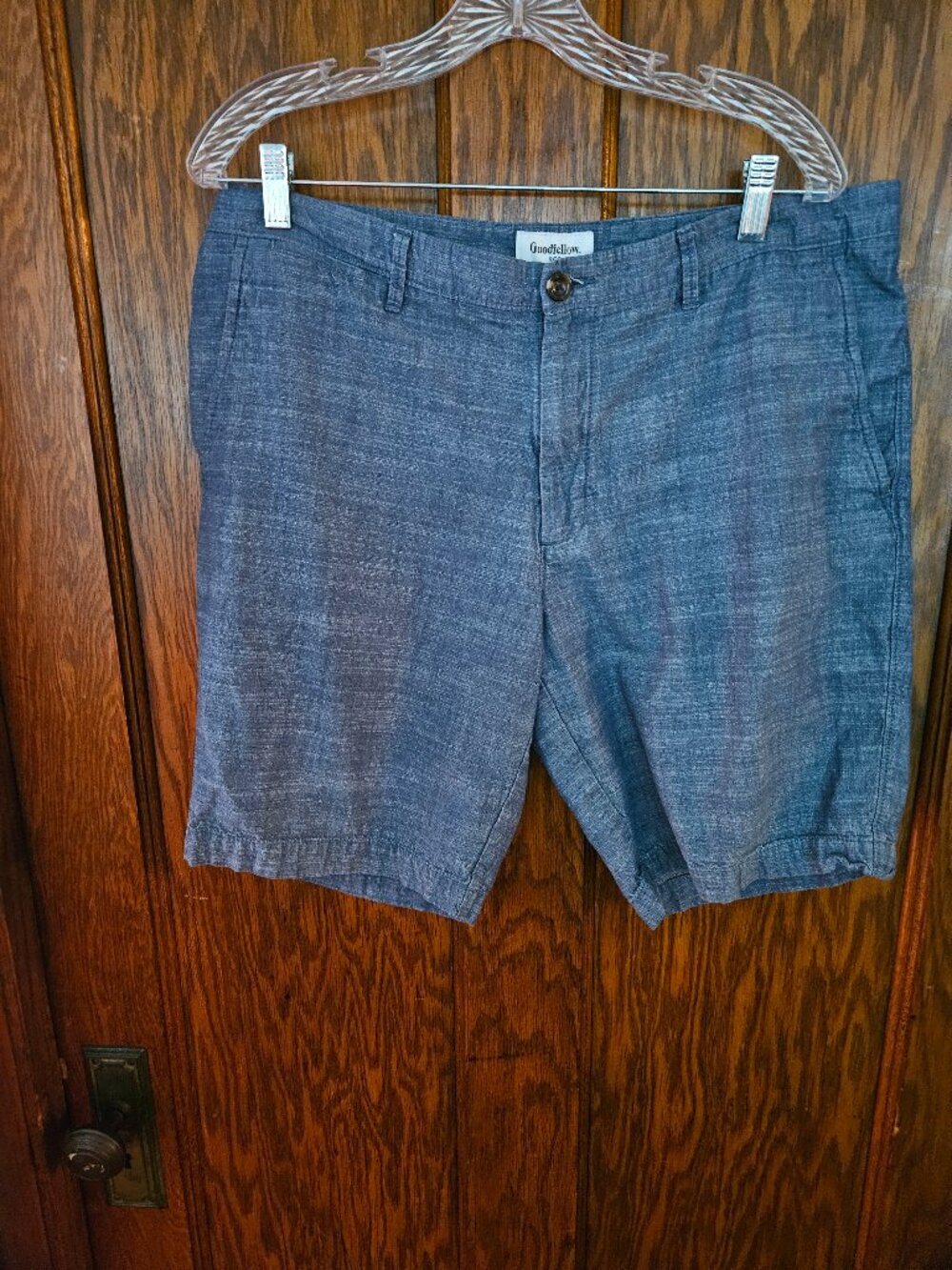 Size 36 Goodfellow & Co Men's Linen Chino Flat-front Shorts 9” Preppy Old Money